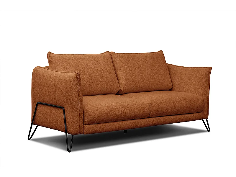 HOSTEN Sofa 2,5-Sitzer, dunkelorange