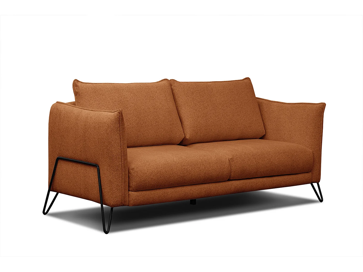 HOSTEN Sofa 2,5-Sitzer, dunkelorange
