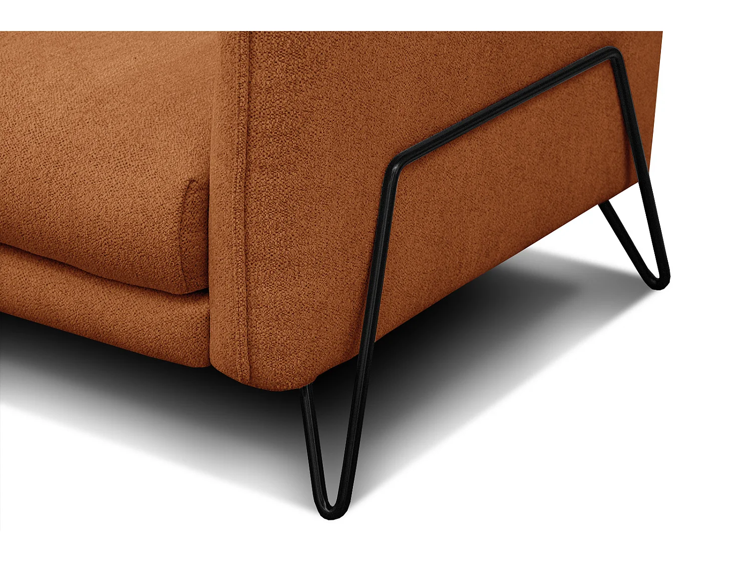 HOSTEN Sofa 2,5-Sitzer, dunkelorange