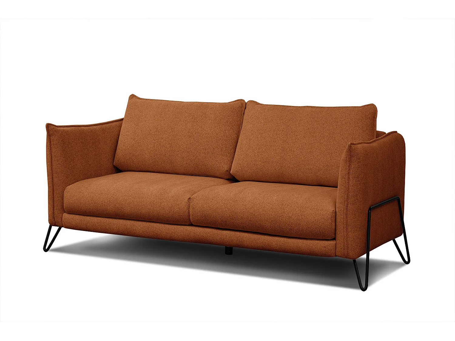 HOSTEN Sofa 2,5-Sitzer, dunkelorange