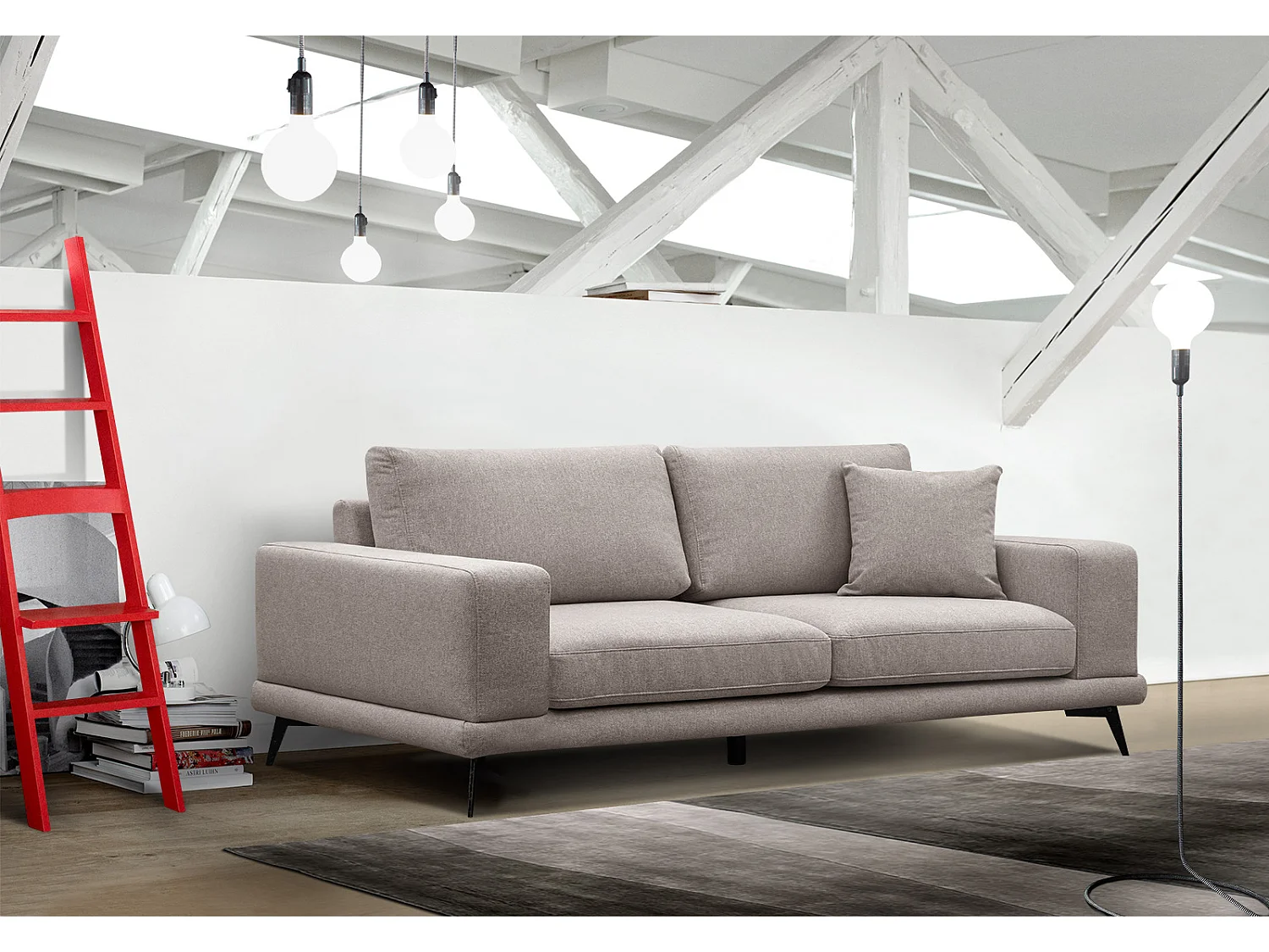 MEDIOLANE Sofa 3-Sitzer, taupe