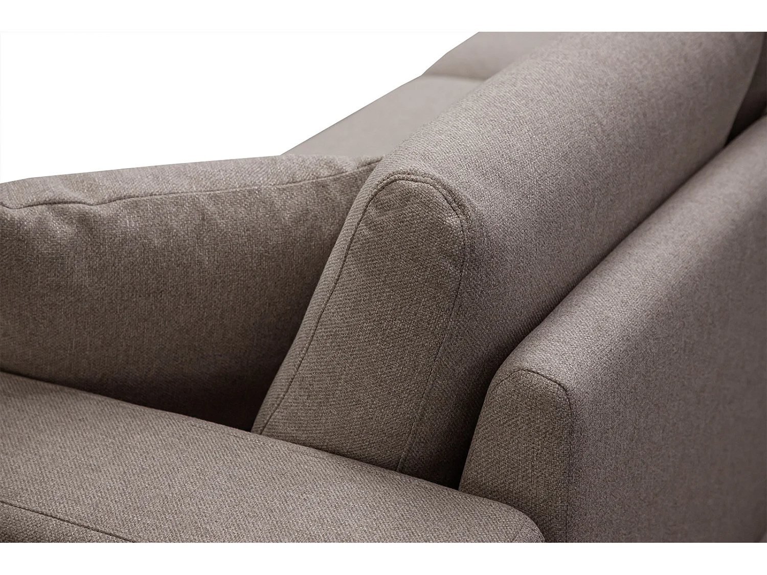 Canapé droit XXL 3 places tissu marron clair - MEDIOLANE