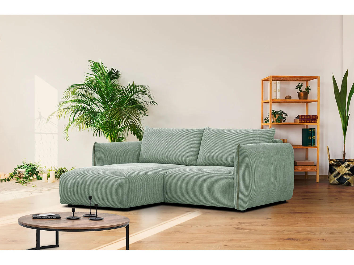 TAUER Ecksofa 3-Sitzer links, mint