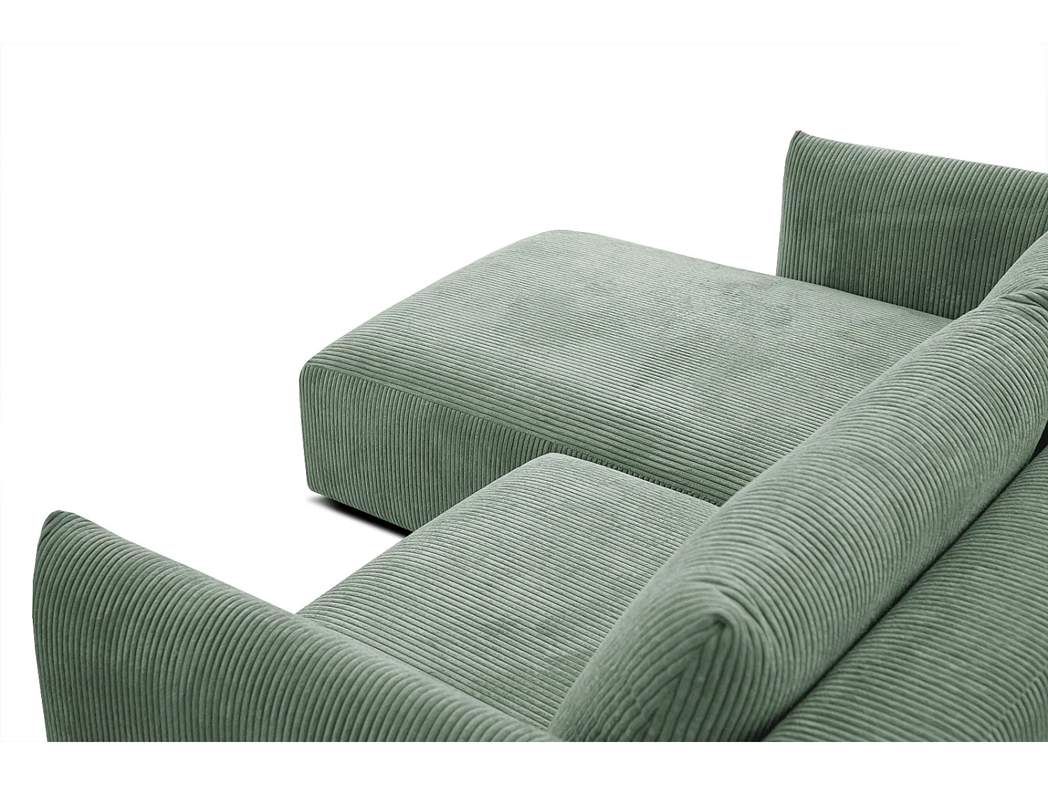 TAUER Ecksofa 3-Sitzer links, mint