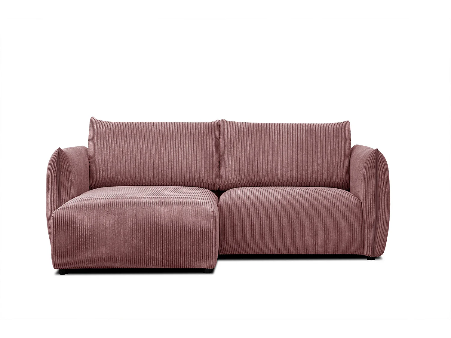 TAUER Ecksofa 3-Sitzer links, altrosa