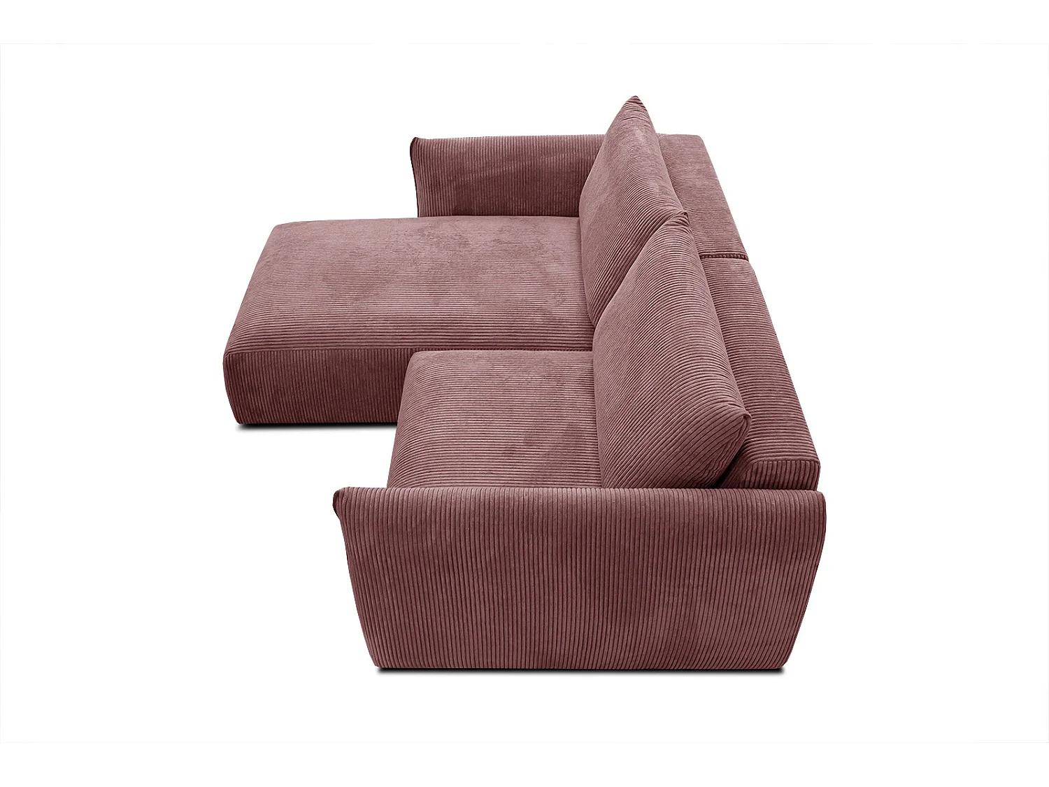 TAUER Ecksofa 3-Sitzer links, altrosa