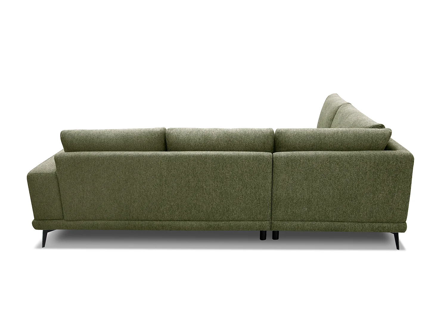 Canapé d'angle 5 places tissu vert olive - MEDIOLANE