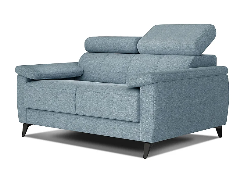 TAUNUS Sofa 2-Sitzer mit verstellbare Kopfstützen, hellblau