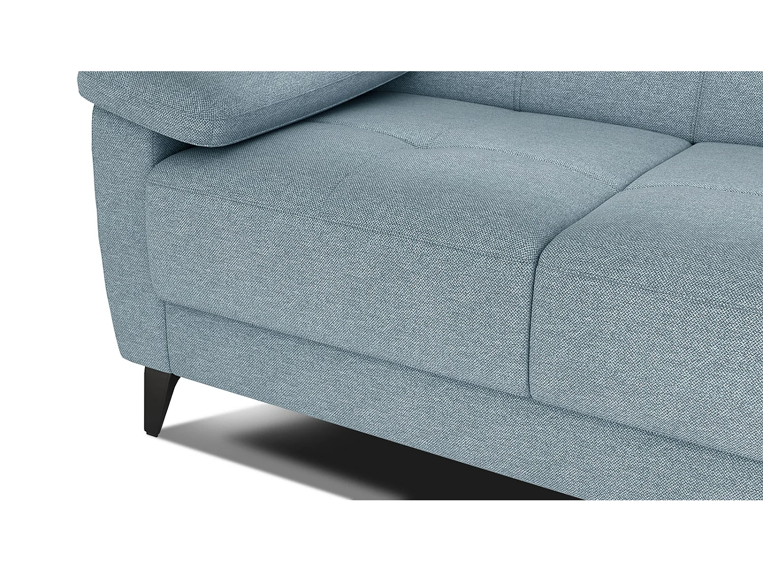 TAUNUS Sofa 2-Sitzer mit verstellbare Kopfstützen, hellblau
