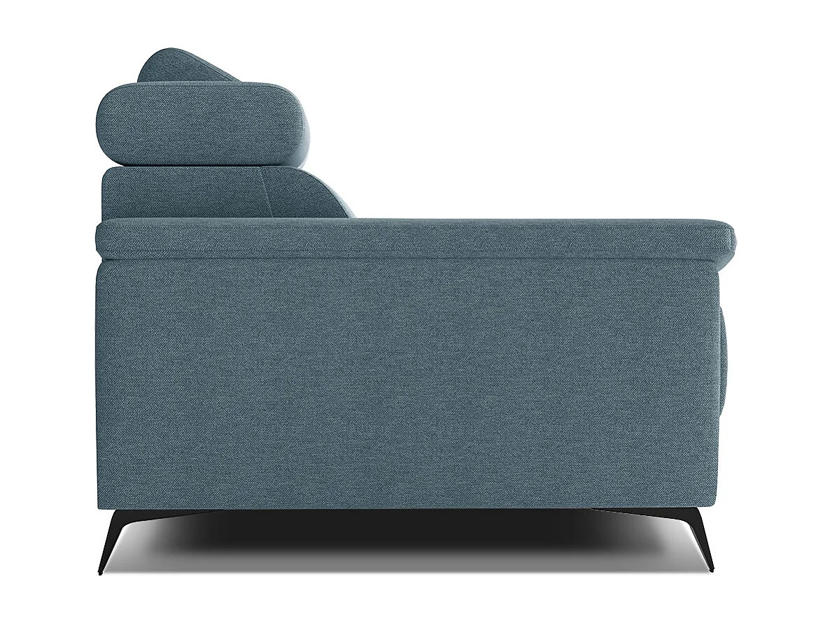TAUNUS Sofa 2-Sitzer mit verstellbare Kopfstützen, hellblau