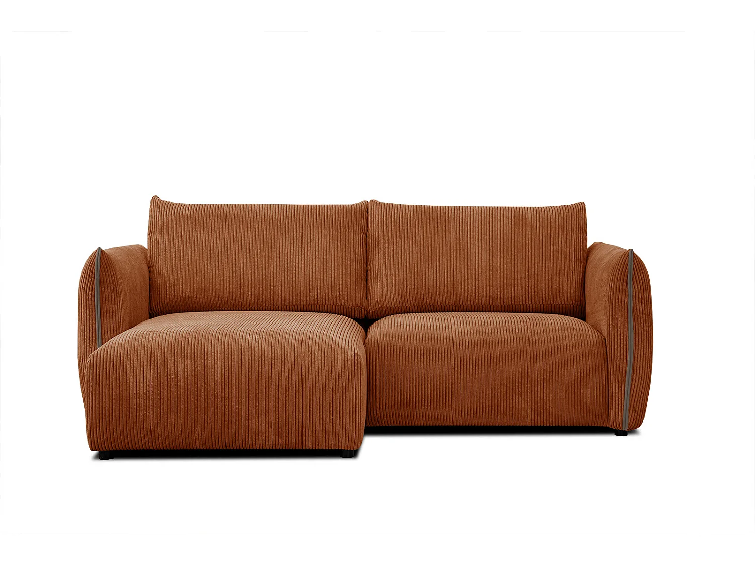 TAUER Ecksofa 3-Sitzer links, orange