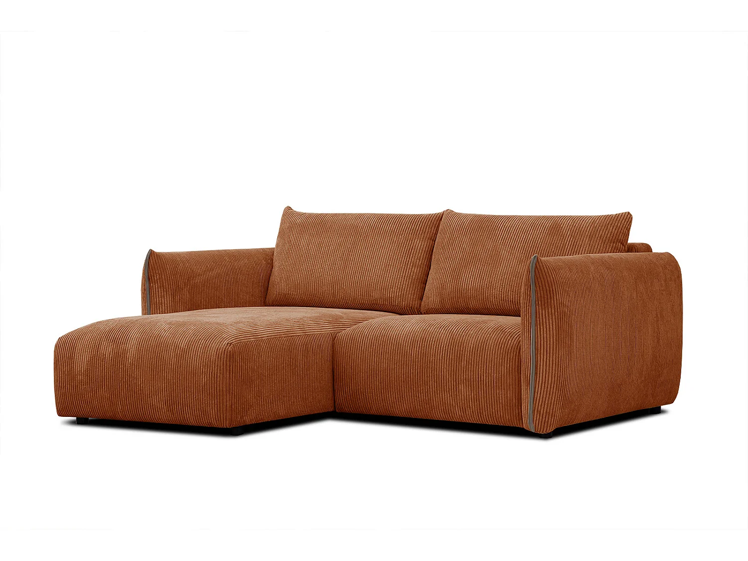 TAUER Ecksofa 3-Sitzer links, orange
