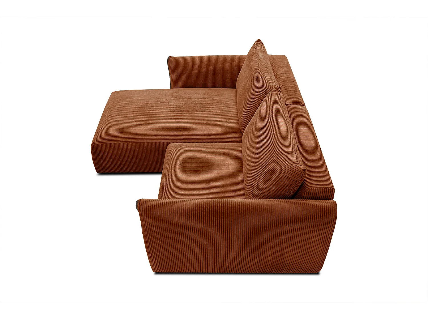 TAUER Ecksofa 3-Sitzer links, orange