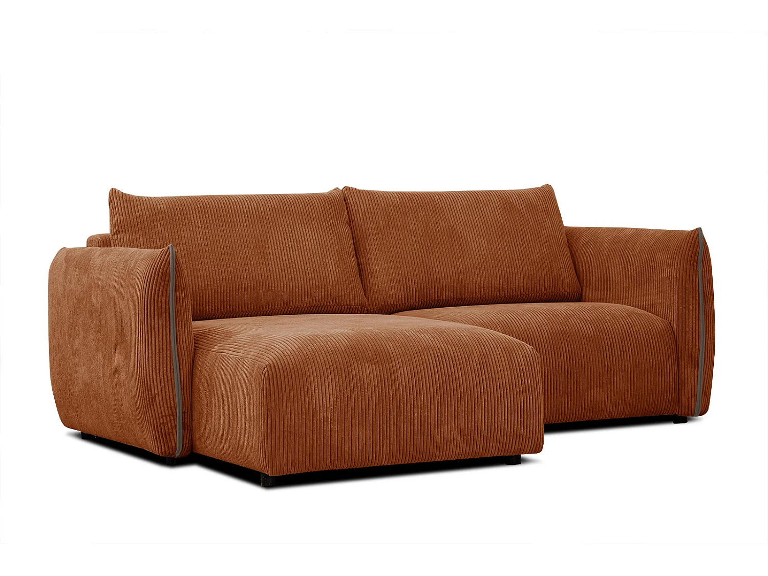 TAUER Ecksofa 3-Sitzer links, orange