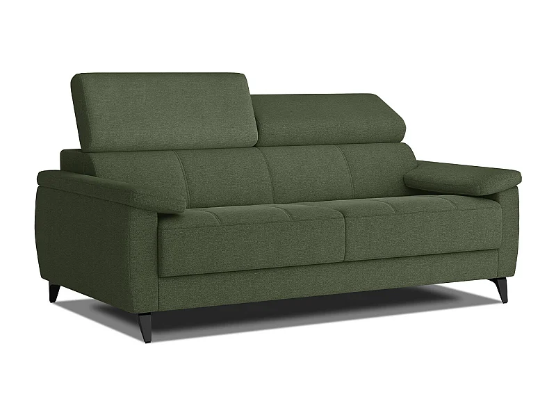 TAUNUS Sofa 3-Sitzer mit verstellbare Kopfstützen, grün