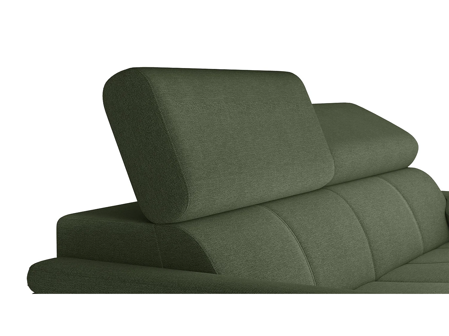 TAUNUS Sofa 3-Sitzer mit verstellbare Kopfstützen, grün