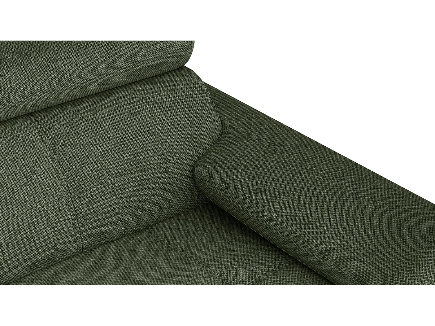 TAUNUS Sofa 3-Sitzer mit verstellbare Kopfstützen, grün