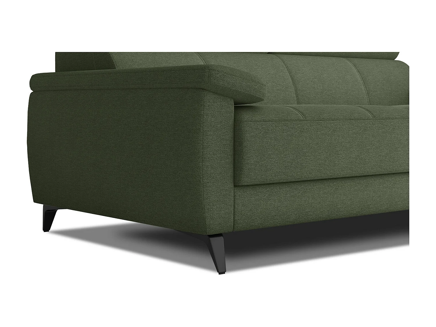 TAUNUS Sofa 3-Sitzer mit verstellbare Kopfstützen, grün