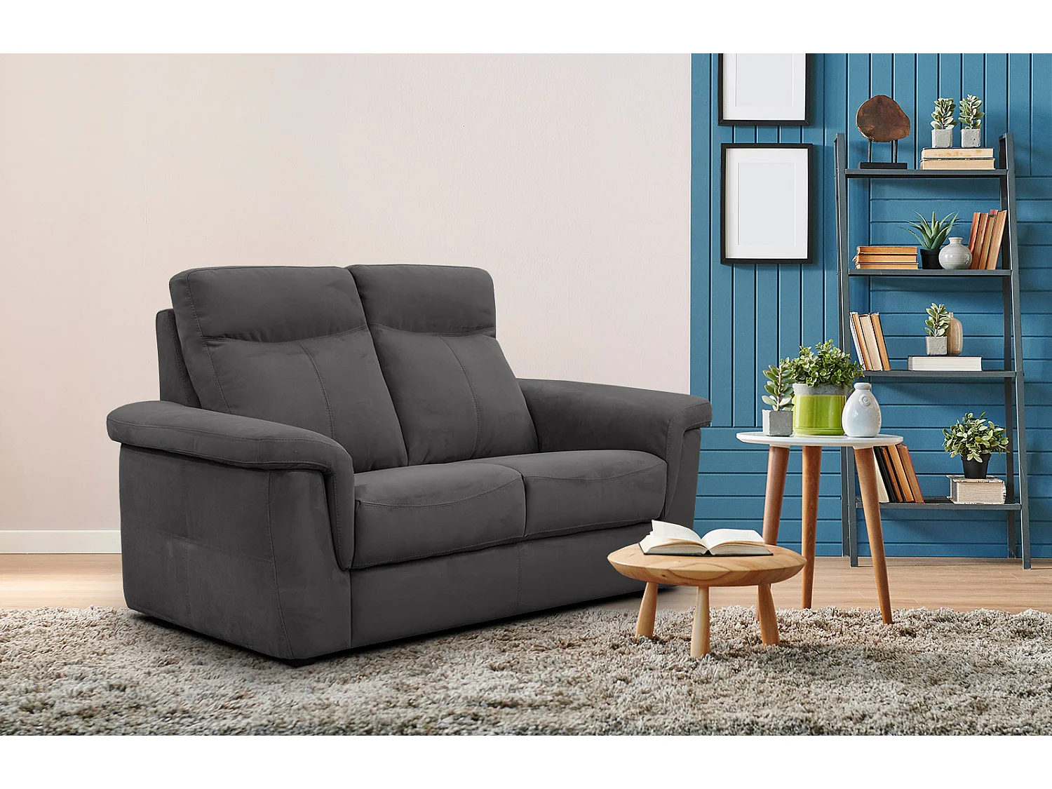 JONES Sofa 2-Sitzer, anthrazit