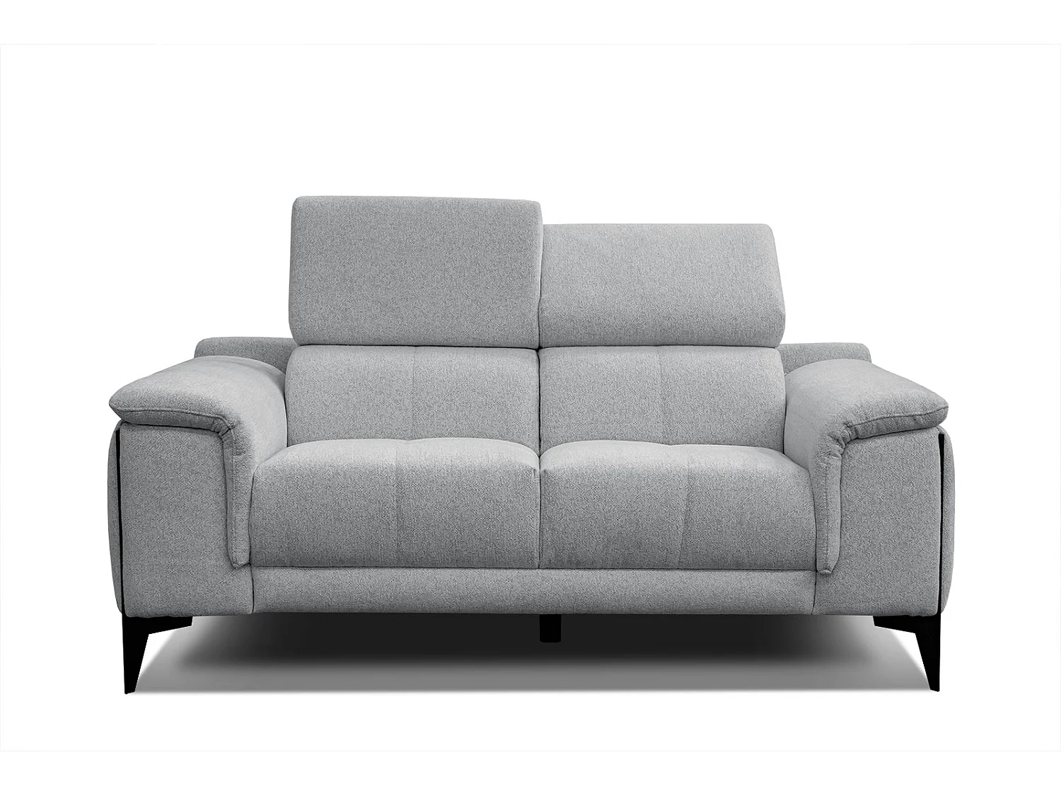 MATERA Sofa 2-Sitzer mit verstellbare Kopfstützen, hellgrau