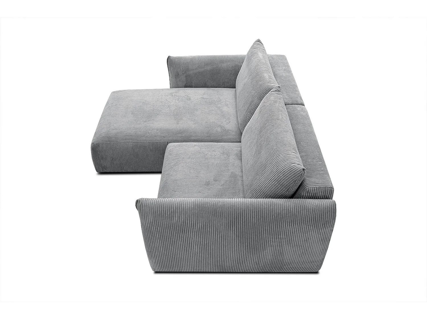 TAUER Ecksofa 3-Sitzer links, hellgrau