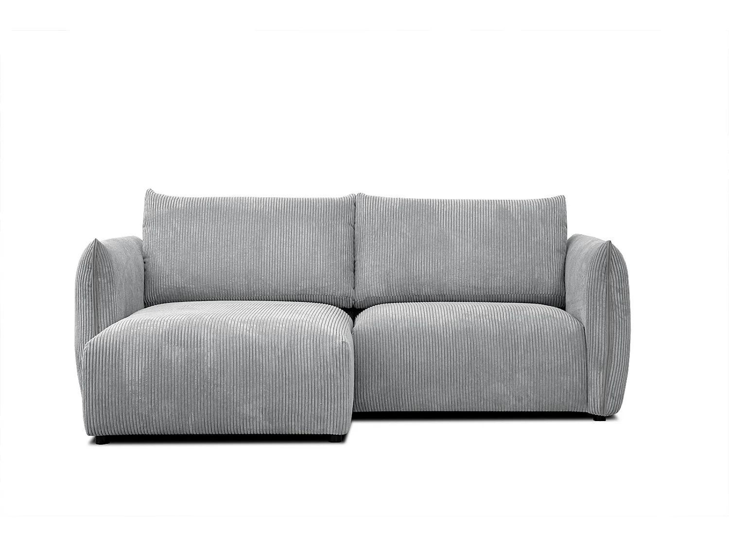 TAUER Ecksofa 3-Sitzer links, hellgrau