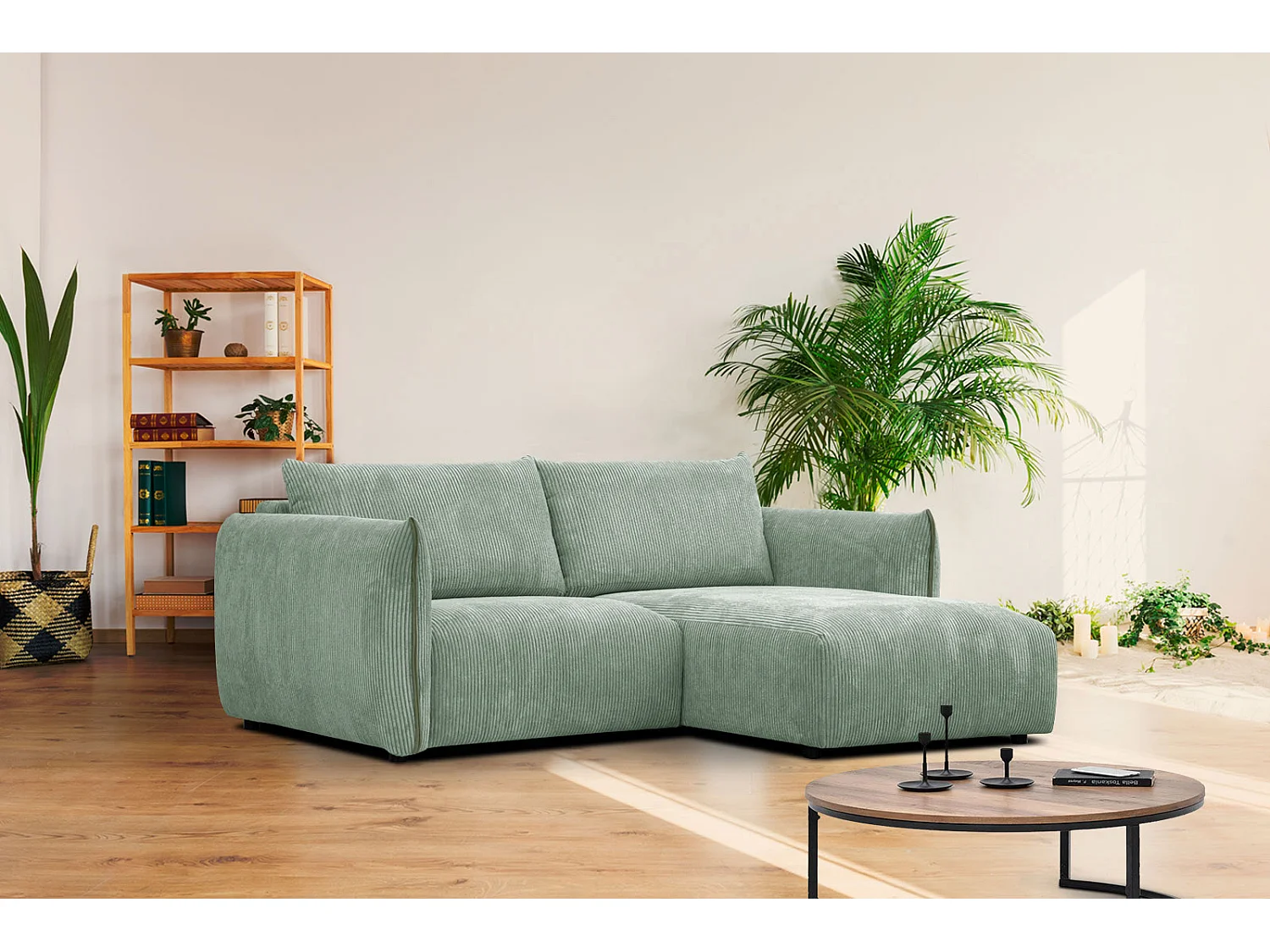TAUER Ecksofa 3-Sitzer rechts, mint