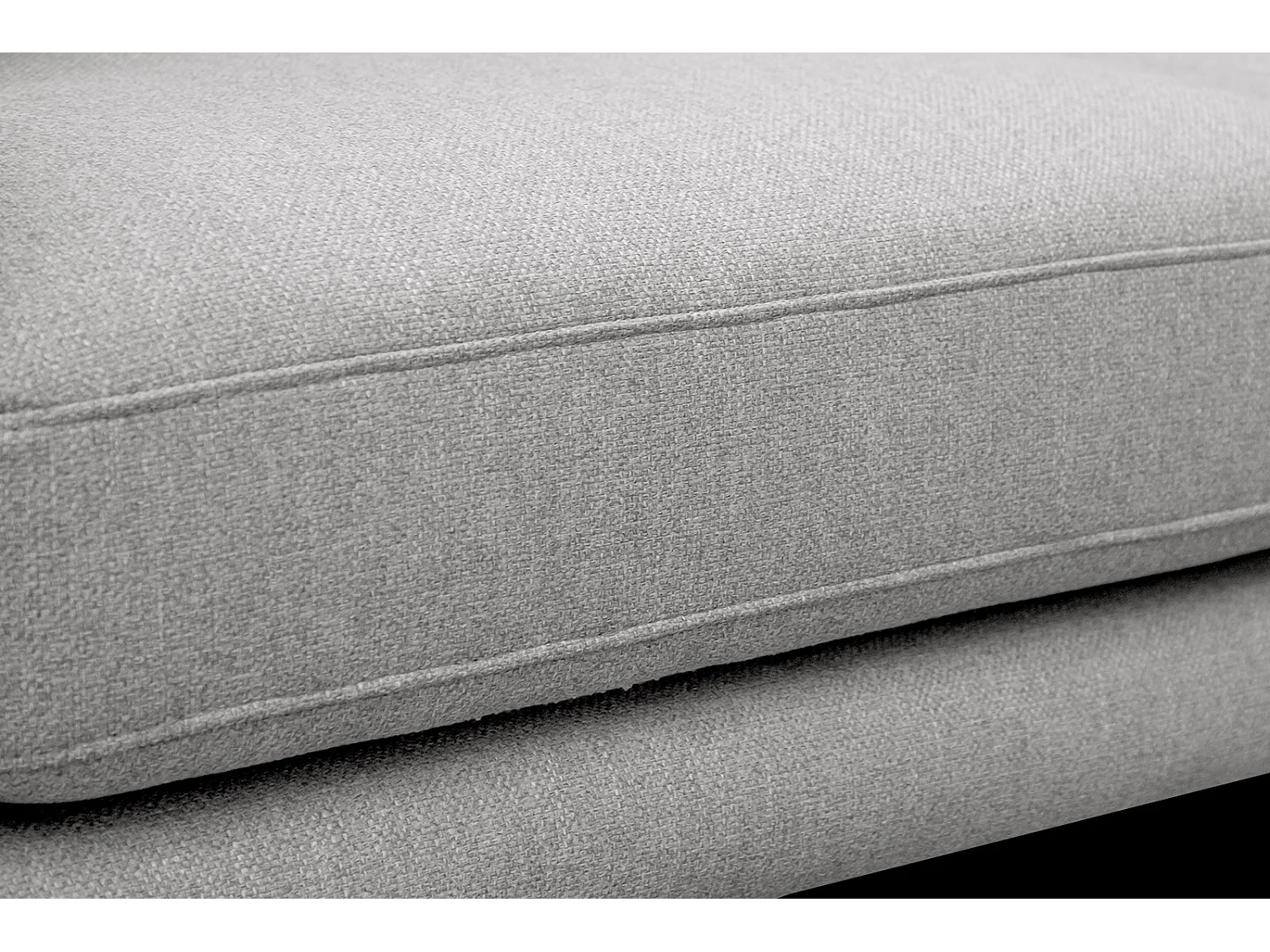 Canapé droit 3 places tissu gris argenté - MEDIOLANE