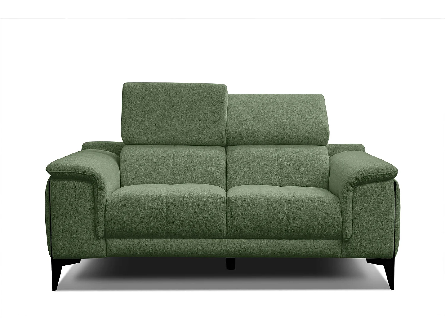MATERA Sofa 2-Sitzer mit verstellbare Kopfstützen, dunkelgrün