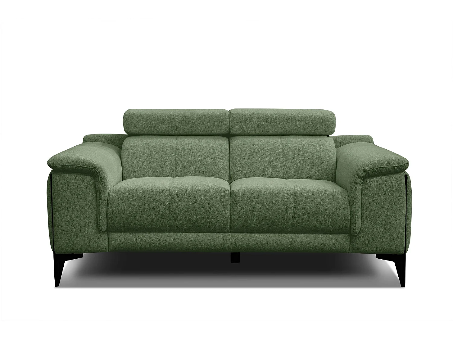 MATERA Sofa 2-Sitzer mit verstellbare Kopfstützen, dunkelgrün