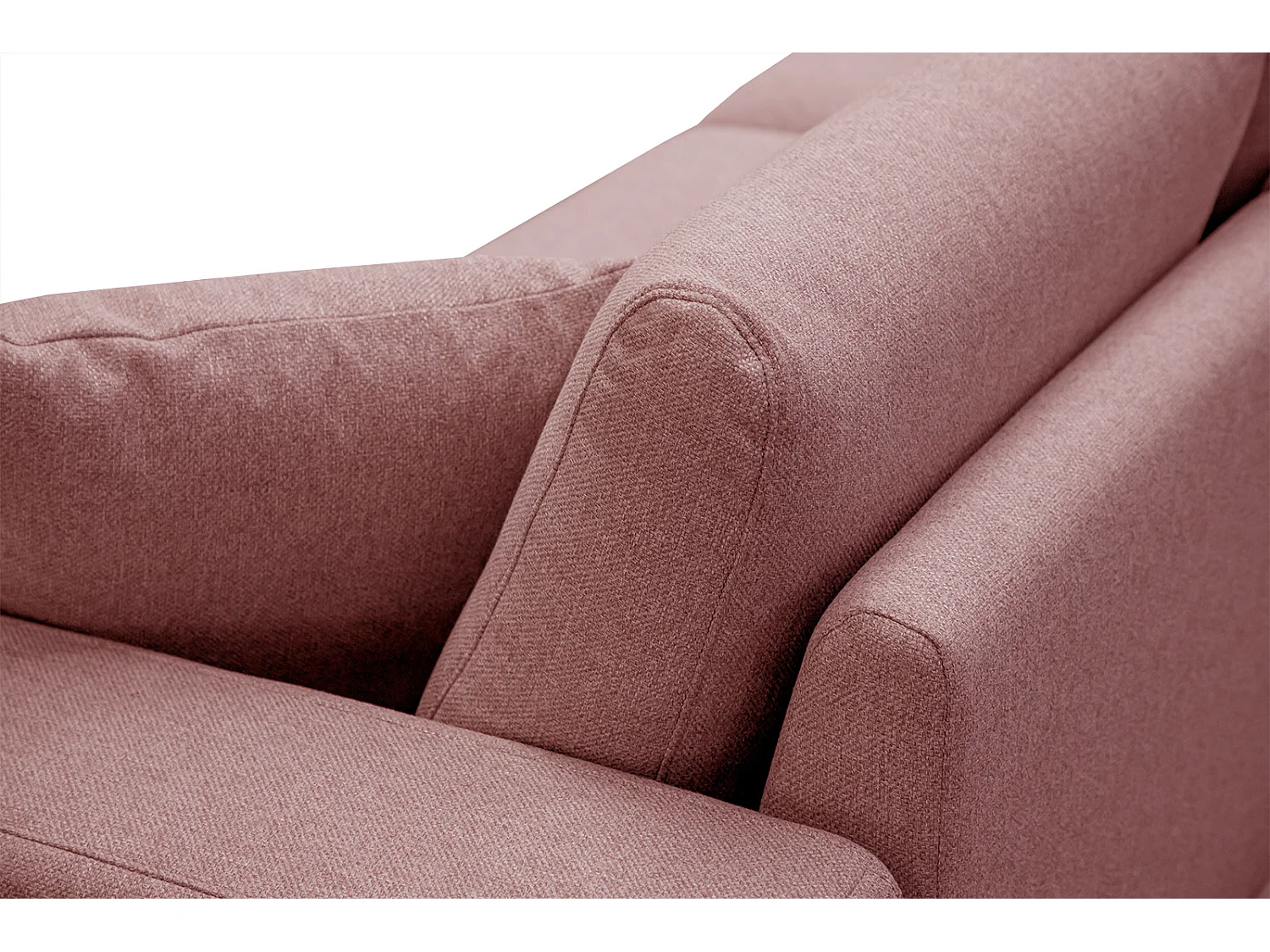 Canapé droit XXL 3 places tissu rouge clair  - MEDIOLANE