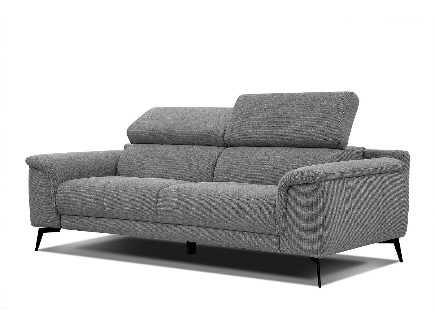 Canapé 3 places en tissu gris FIERO