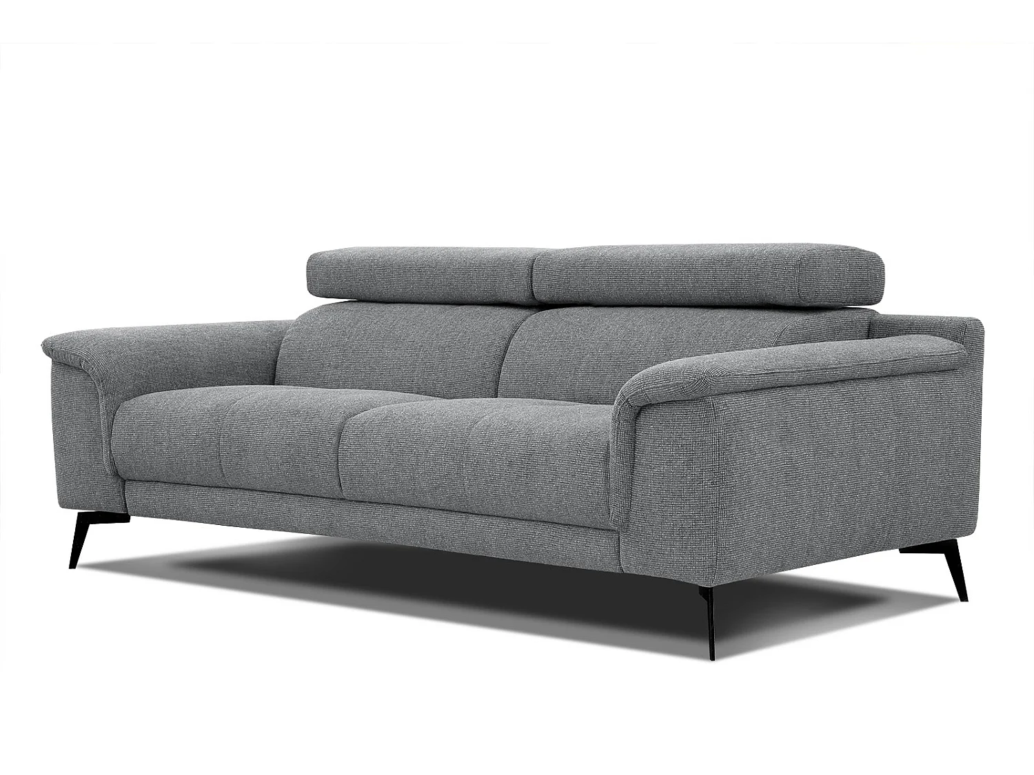 Canapé 3 places en tissu gris FIERO
