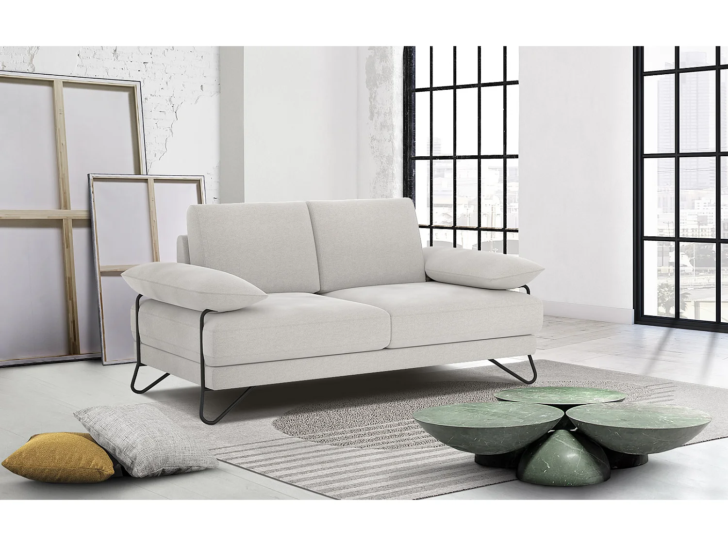 LORI Sofa 2-Sitzer, weiß