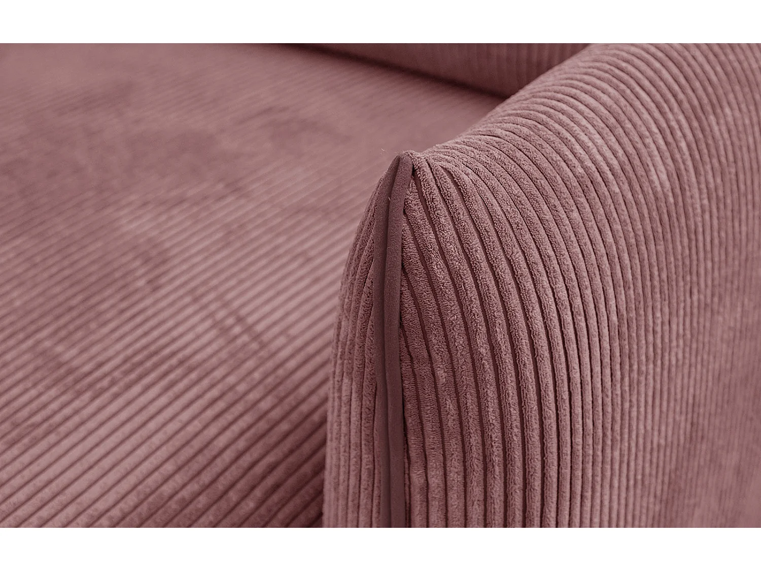 TAUER Ecksofa 3-Sitzer rechts, altrosa