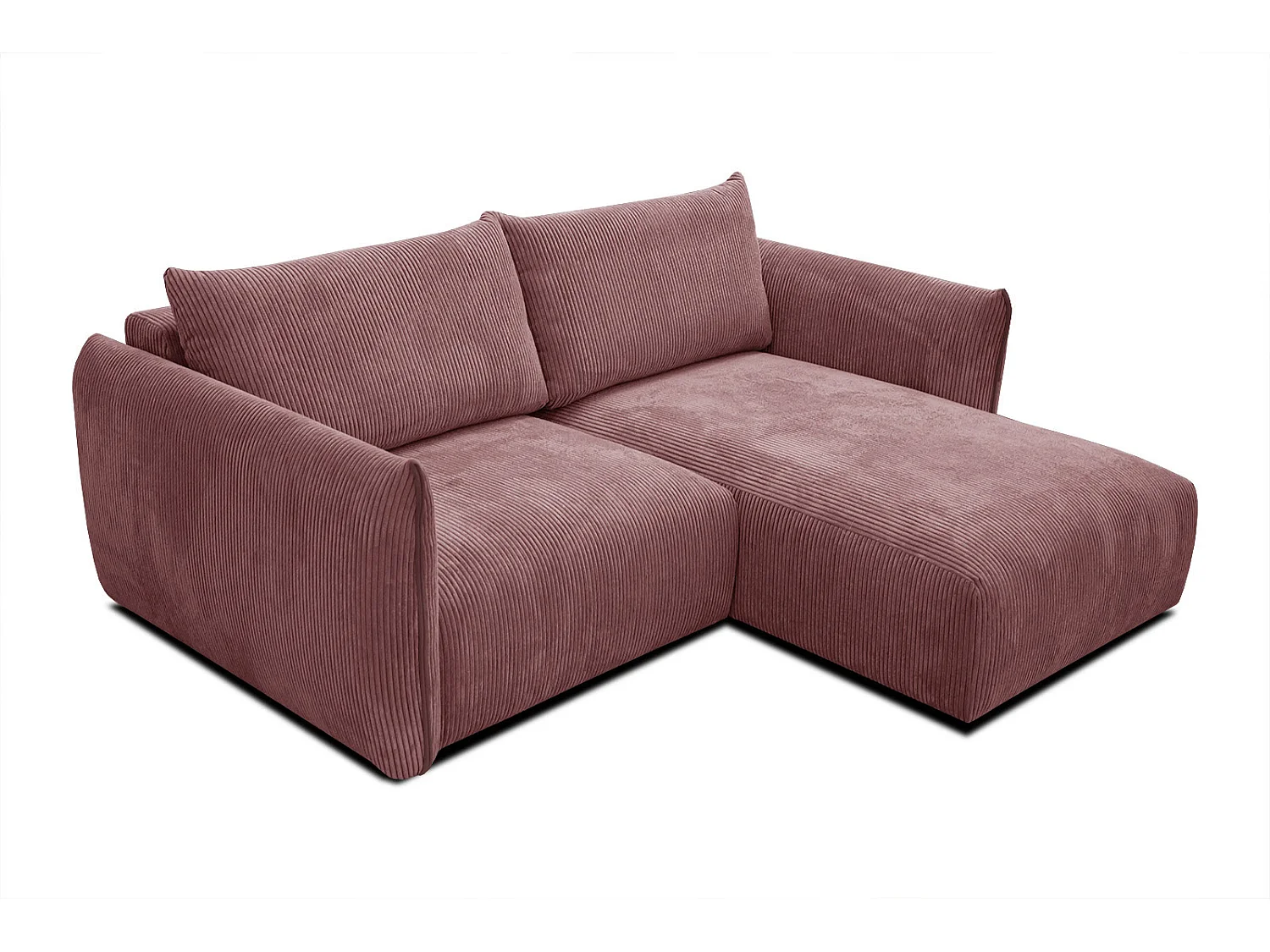 TAUER Ecksofa 3-Sitzer rechts, altrosa