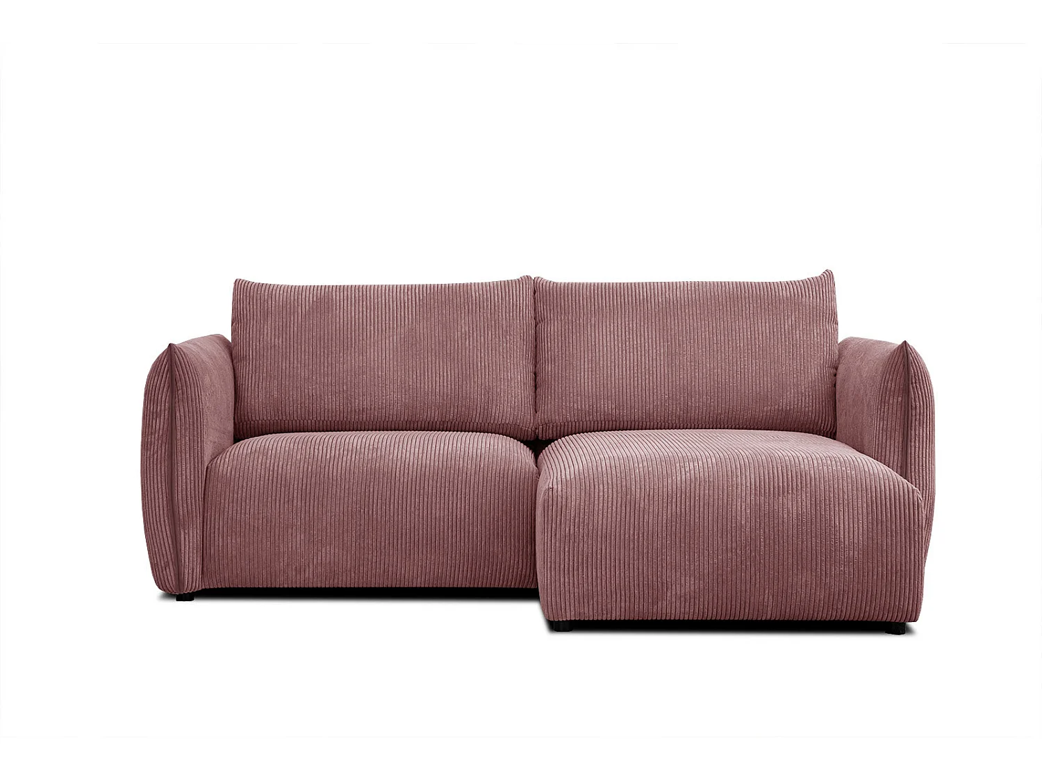 TAUER Ecksofa 3-Sitzer rechts, altrosa