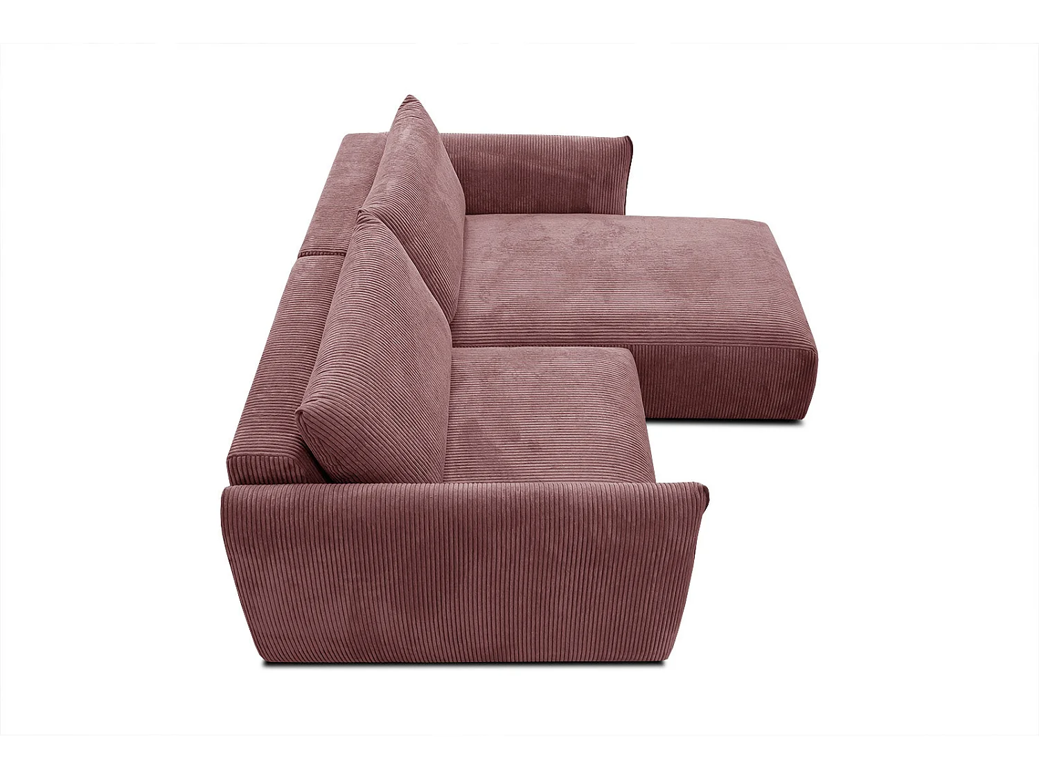 TAUER Ecksofa 3-Sitzer rechts, altrosa