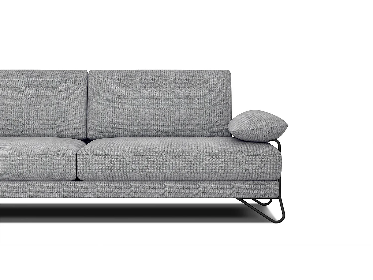 LORI Sofa 3-Sitzer, silbergrau