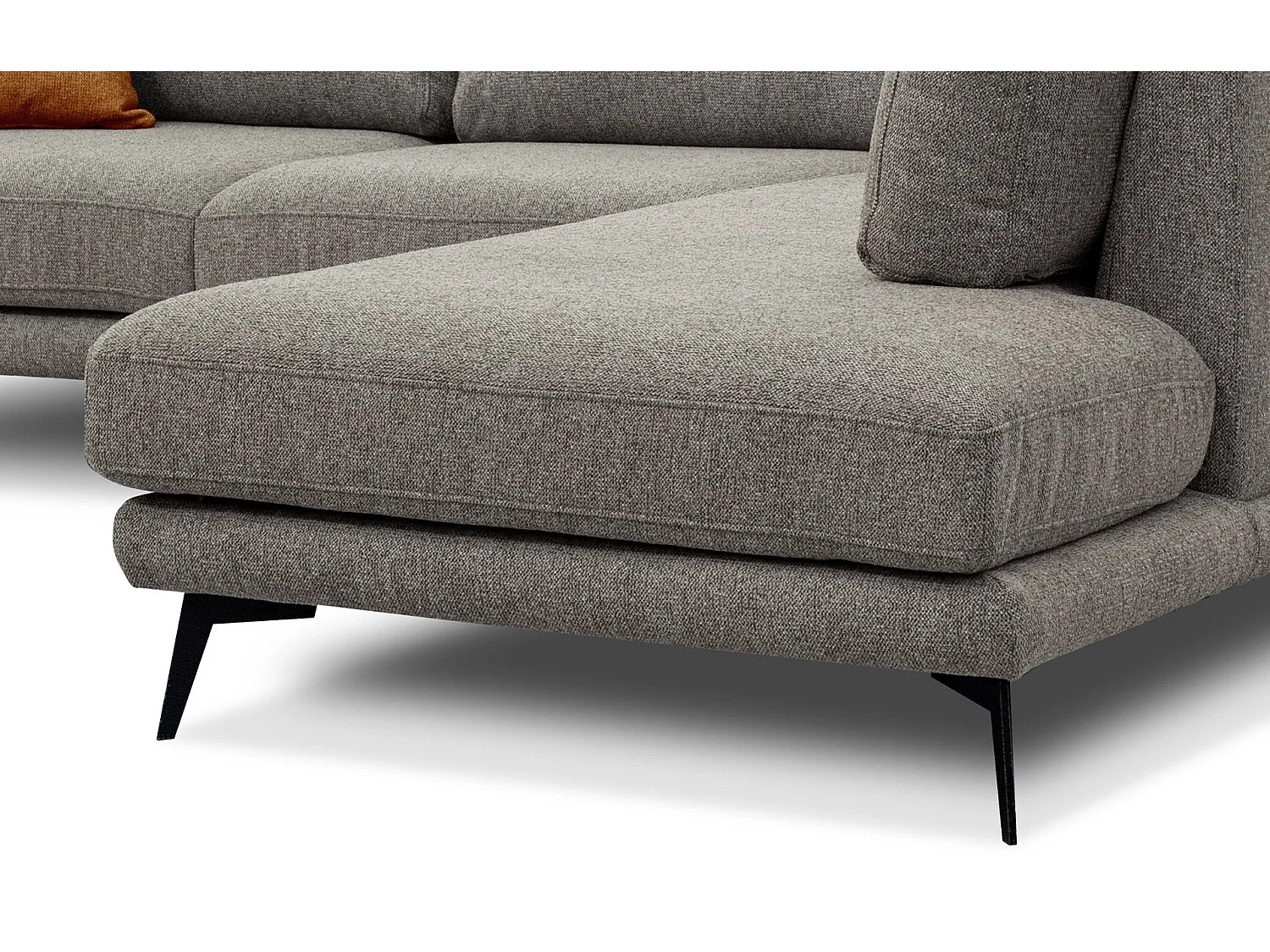 MEDIOLANE Ecksofa 5-Sitzer rechts, taupe