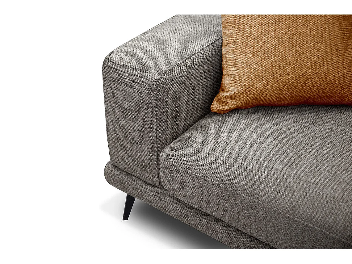 MEDIOLANE Ecksofa 5-Sitzer rechts, taupe