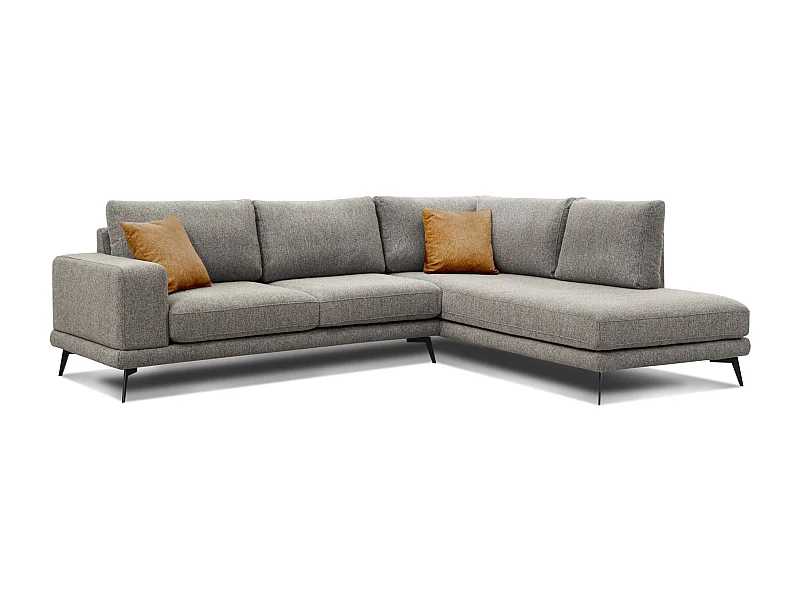 MEDIOLANE Ecksofa 5-Sitzer rechts, taupe