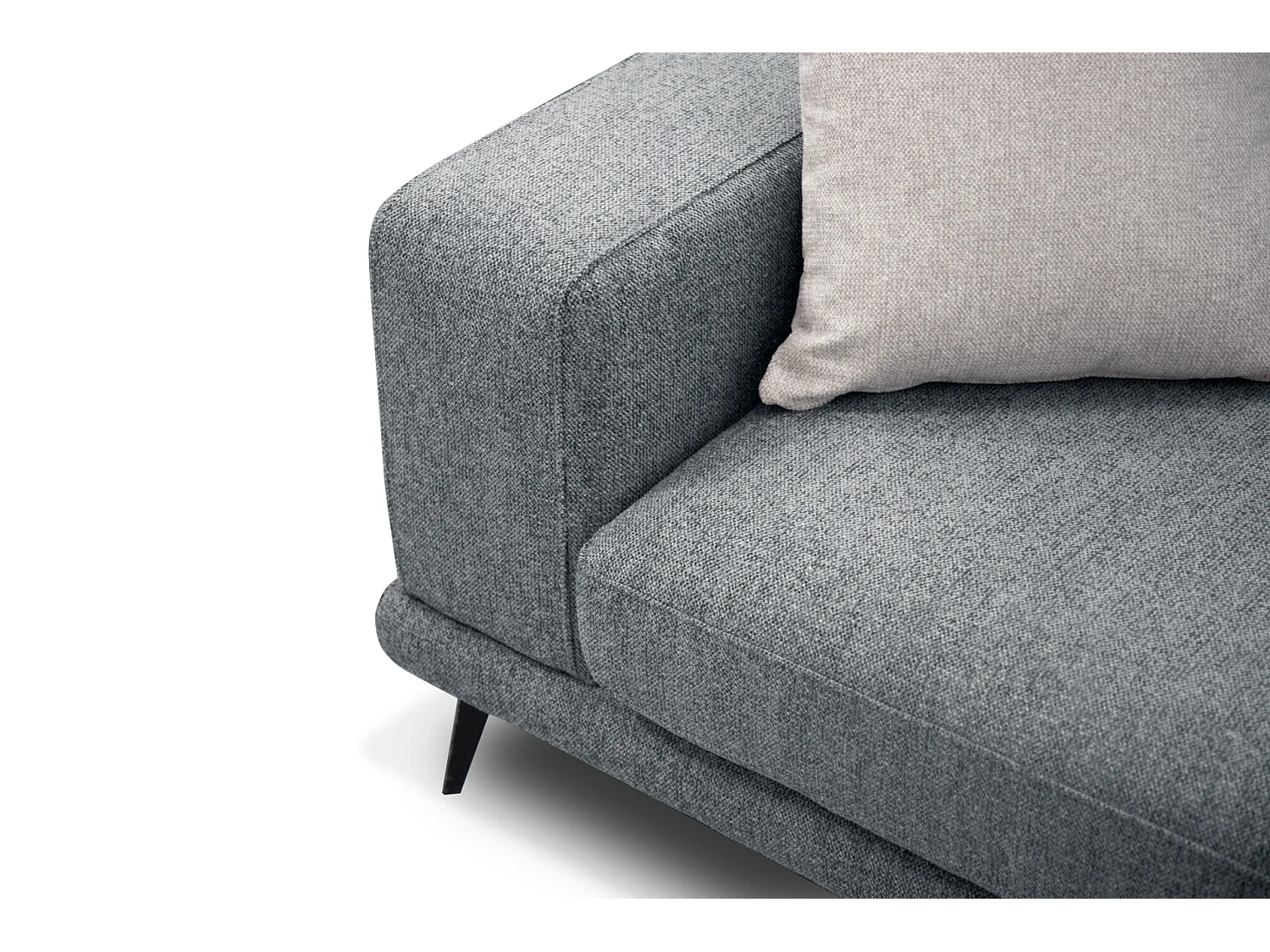 MEDIOLANE Ecksofa 5-Sitzer rechts, grau