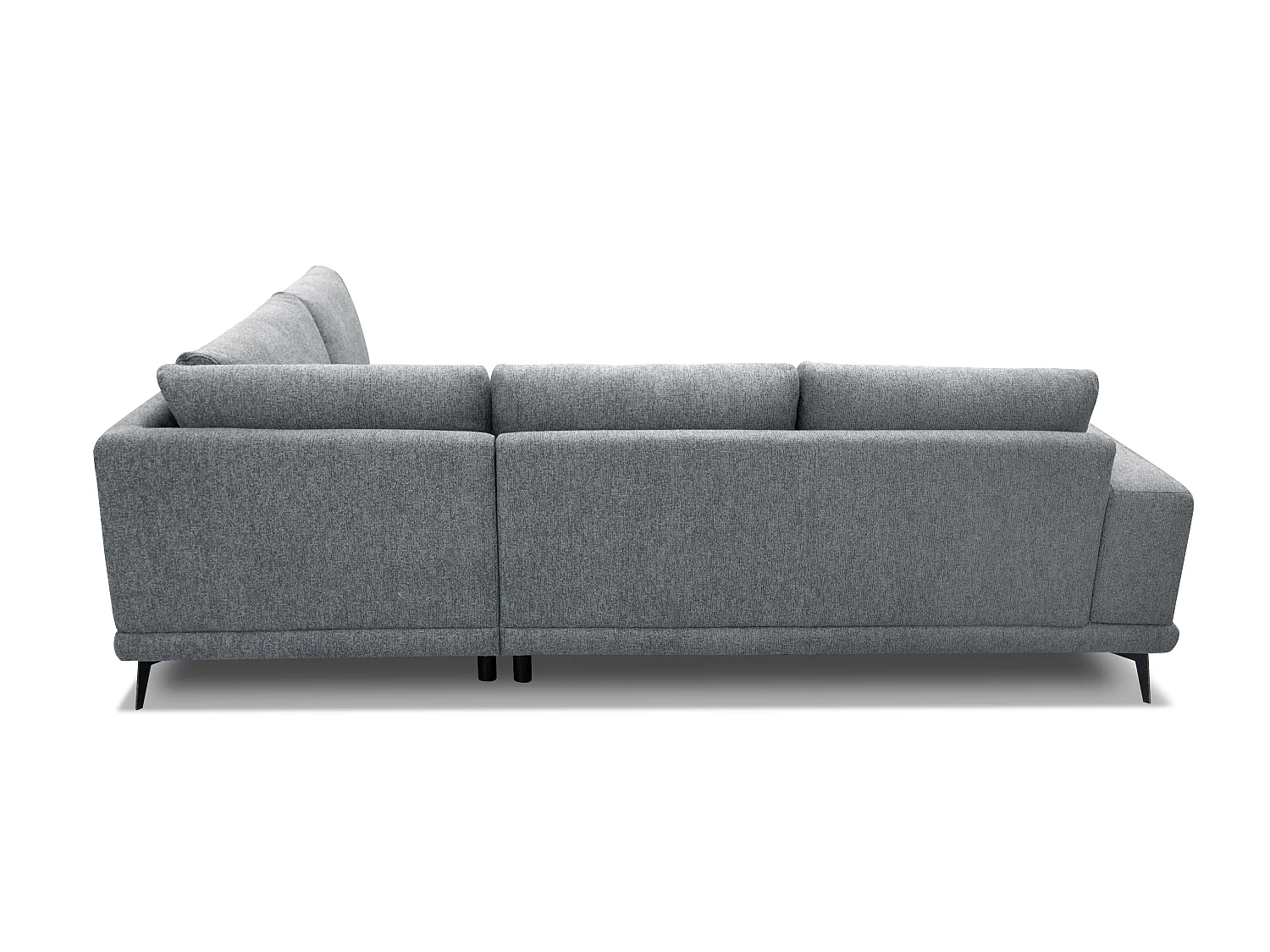 Canapé d'angle 5 places tissu gris - MEDIOLANE