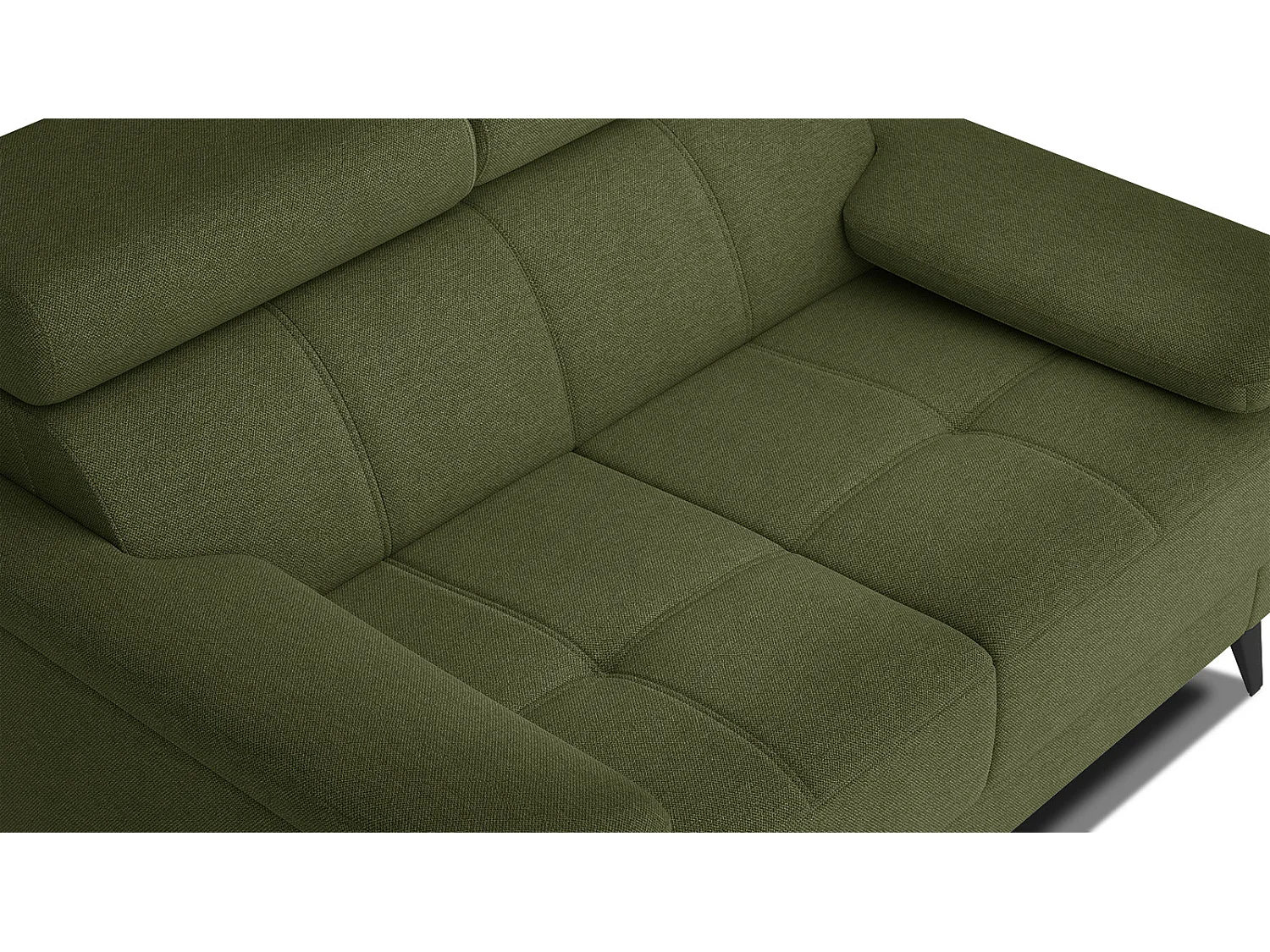 TAUNUS Sofa 2-Sitzer mit verstellbare Kopfstützen, grün