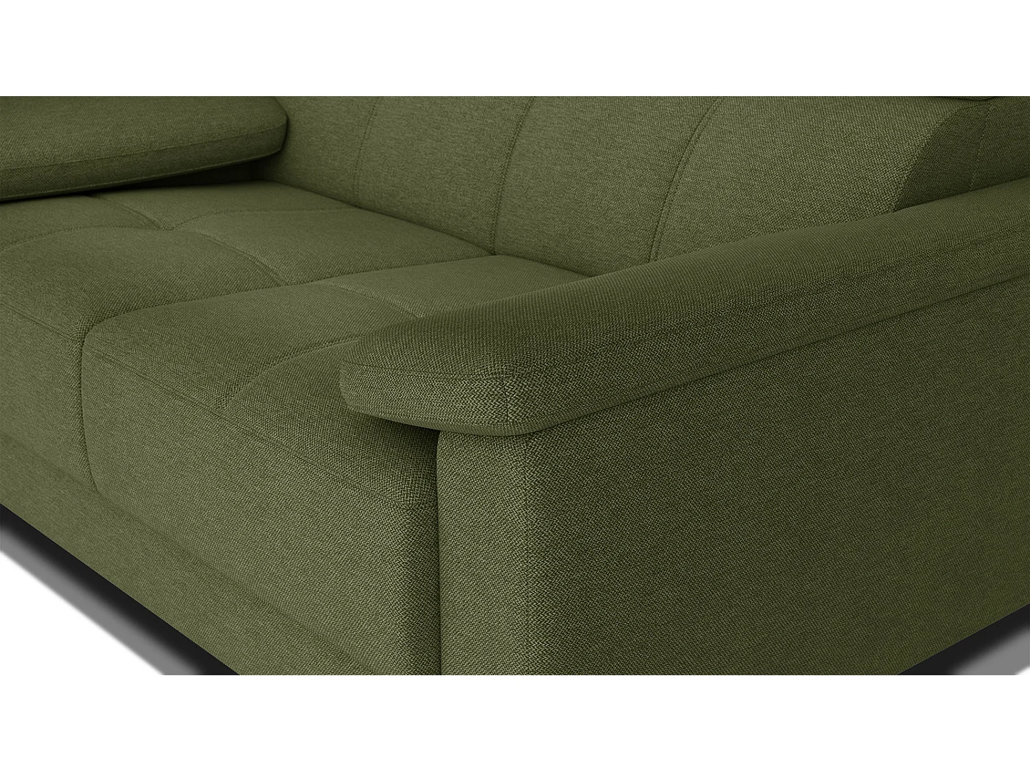 TAUNUS Sofa 2-Sitzer mit verstellbare Kopfstützen, grün