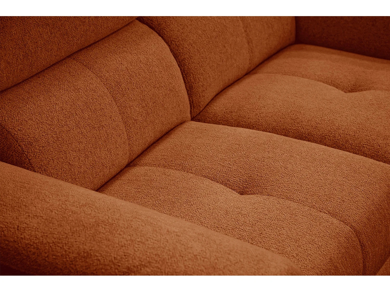 MATERA Sofa 2-Sitzer mit verstellbare Kopfstützen, dunkelorange