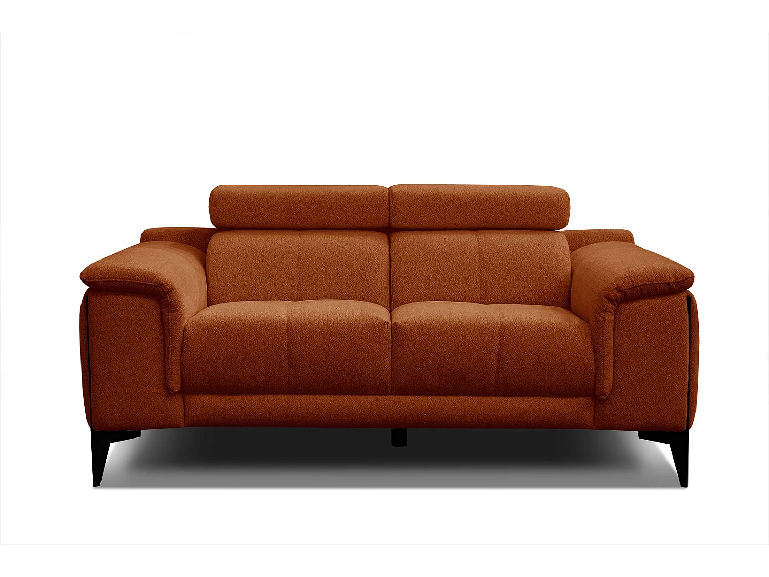 MATERA Sofa 2-Sitzer mit verstellbare Kopfstützen, dunkelorange