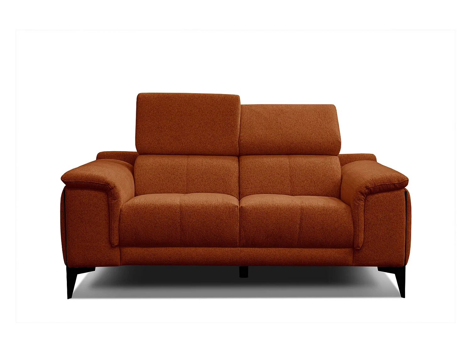 MATERA Sofa 2-Sitzer mit verstellbare Kopfstützen, dunkelorange