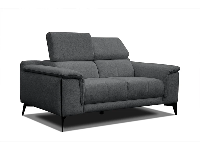 MATERA Sofa 2-Sitzer mit verstellbare Kopfstützen, graphit